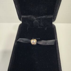 ✨️Retired✨️ Authentic Pandora Braided Heart Clip Two Tone Clip 14k gold accent